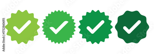 green tick mark icon on transparent background. Digital hand drawing check mark vector set. modern green check mark, check mark icon, tick mark, verified symbol, approved, success icon, correct sign. 
