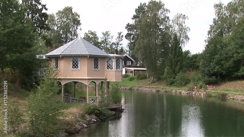 Houses Along Göta Canal, Sweden