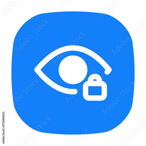 eye with lock symbol for protection UI Icon