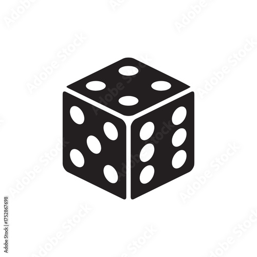 Dice Icon Vector | Casino, Gambling, Game Symbol