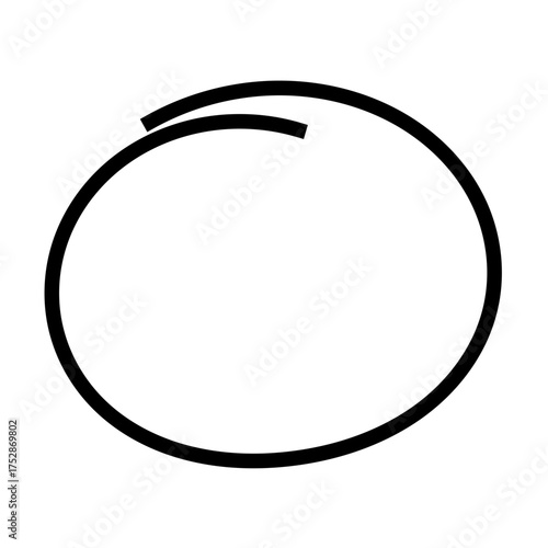 Stylish circle text frame – Minimal round text box with a stylish open design, suitable for posters, branding, and modern presentations.