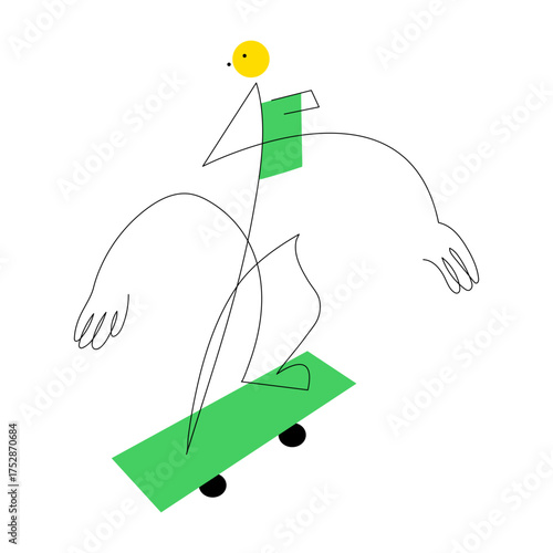A sketchy style illustration representing fitness tracker