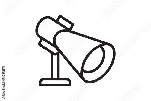 searchlight. Element of job lighting icon for mobile concept and web apps. one line Icon drawing with white background