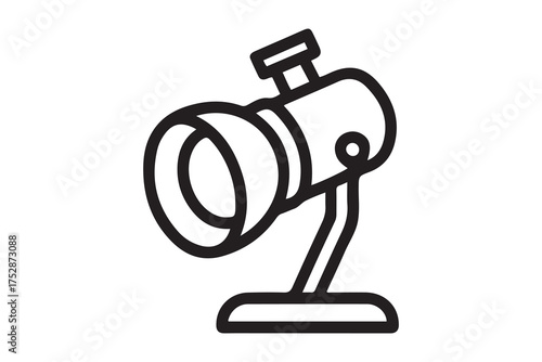 searchlight. Element of job lighting icon for mobile concept and web apps. one line Icon drawing with white background