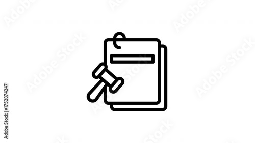 legal document animated icon