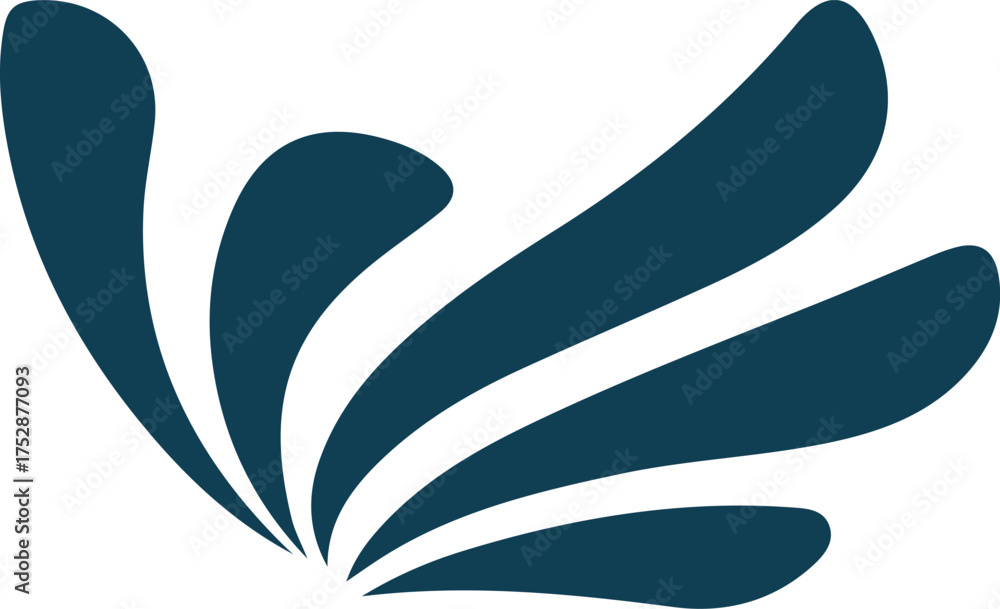 Naklejka premium Abstract blue splash logo for water related company isolated on white background