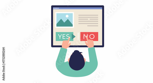Person using speech board to choose images on a computer screen  