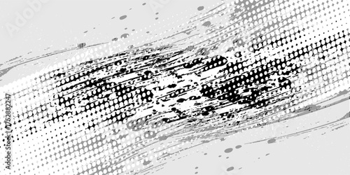 Tire tracks background for rally, drift, motocross, off-road and other auto and motorsport. Black tire marks on a white background with a worn effect and splashes of dirt..