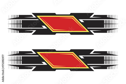 Car Stickers and Racing Stripes Vector Template Collection – Sporty Vehicle Body Decals for Auto Modification, Custom Wraps, Tuning Graphics, and High-Speed Design Projects
