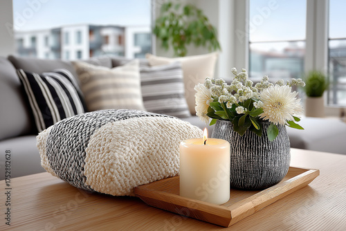 A serene Scandinavian livin...