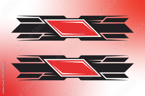 Racing Stripes and Car Stickers Vector Templates – Sporty Vehicle Graphics for Auto Customization, Wrap Design, Tuning Projects, and High-Performance Racing Decals
