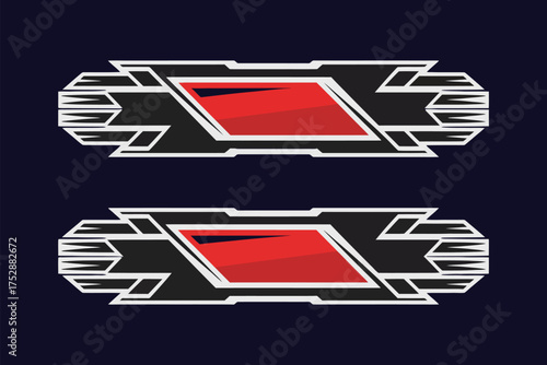 Car Stickers and Racing Stripes Vector Template Collection – Sporty Vehicle Body Decals for Auto Modification, Custom Wraps, Tuning Graphics, and High-Speed Design Projects