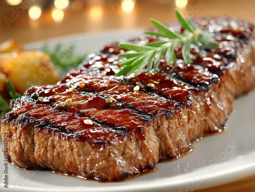 A juicy London broil steak ...