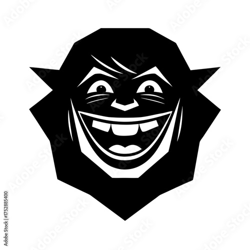 funny meme face paper cut layered style vector art illustration