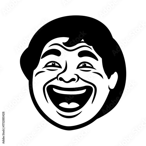 funny meme face retro 90s cartoon style vector art illustration