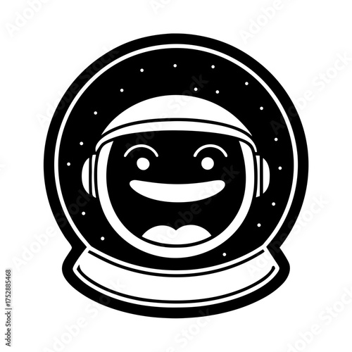 funny meme face space astronaut helmet style illustration