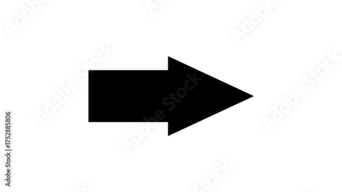 Animated squirrel arrow. Moving arrow to the side. black squirrel arrow on alpha channel with white background. seamless loop 4K video