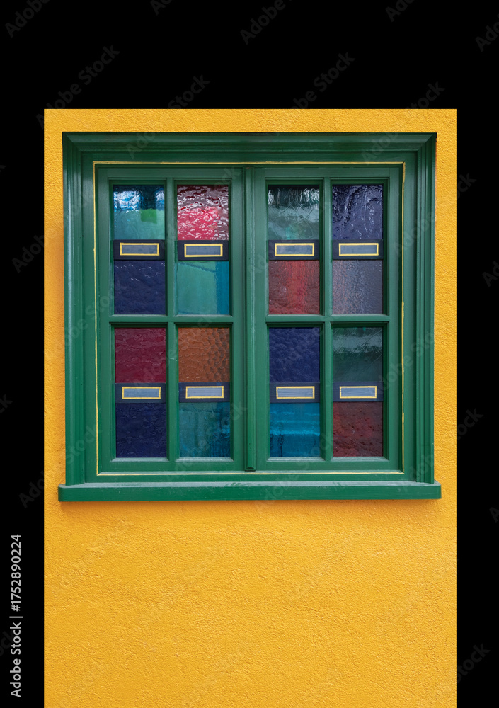 Fototapeta premium Texture of colorful wooden wall - Image