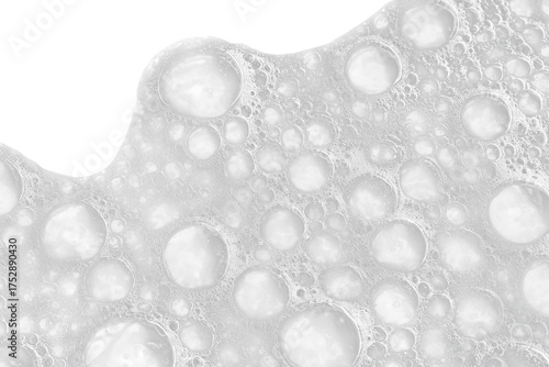 clean soap blubbles texture isolated on white or transparent png
