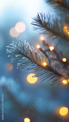 Wallpaper Mural Soft Winter Mood Close Up with Beautiful Glowing Backdrop and Captivating Bokeh Magic Effects Torontodigital.ca