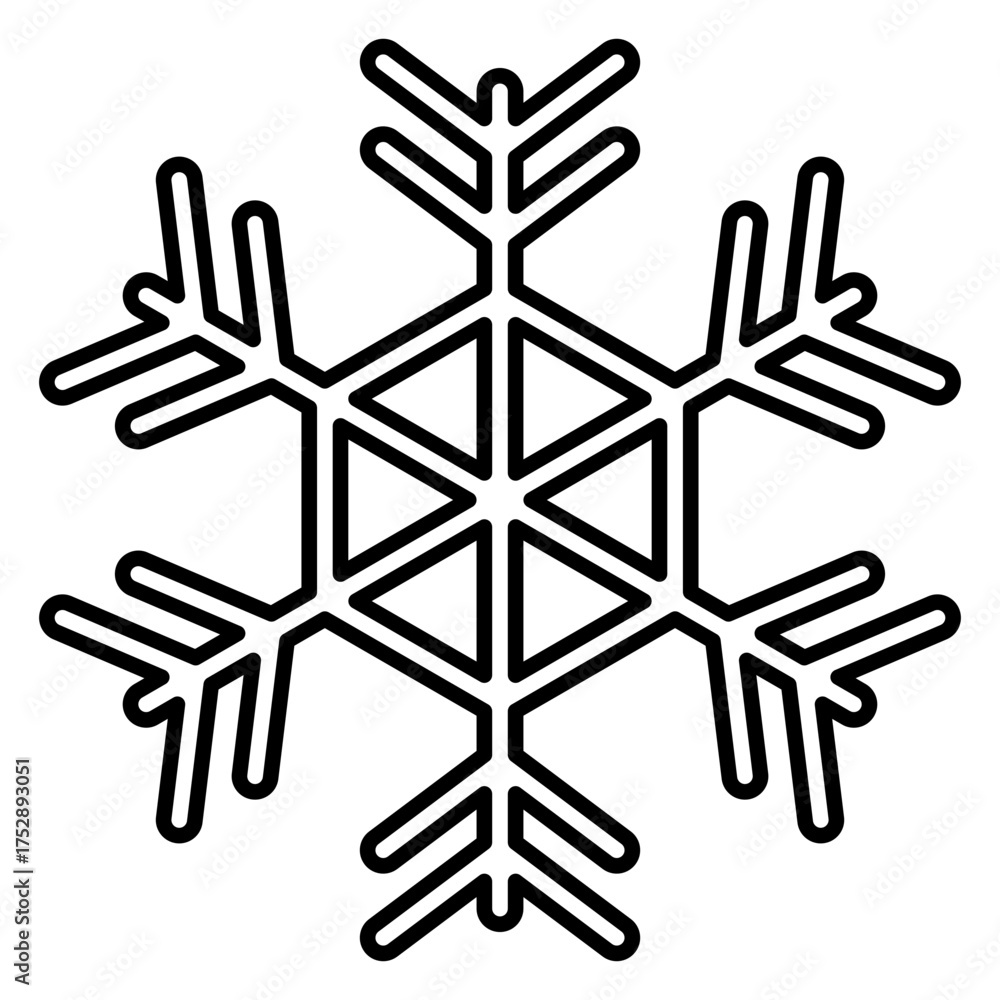 Fototapeta premium snowflake line icon