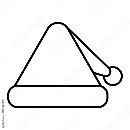santa hat line icon