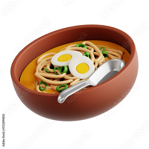 Wallpaper Mural Mie Celor Curry Indonesian Noodle 3D Icon Torontodigital.ca