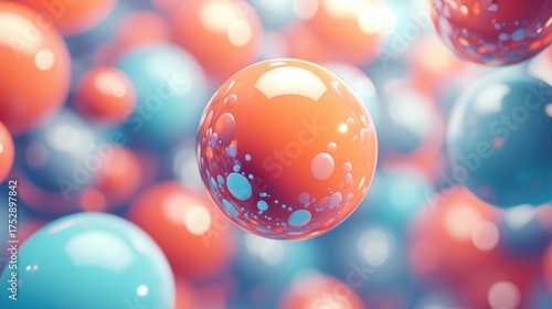 Abstract Spheres - A Vibrant Dance of Color and Light.