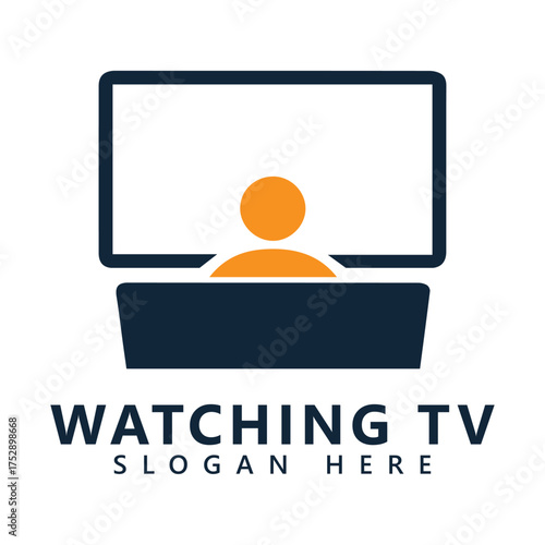 Television icon vector logo template