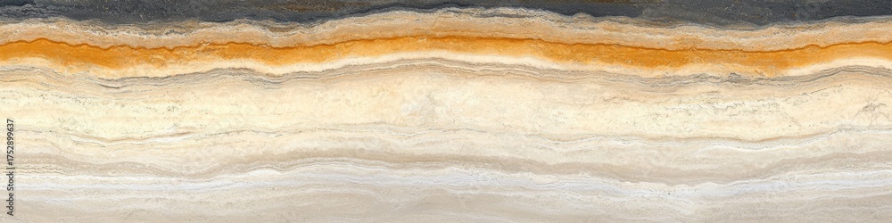 Obraz premium Banded Stone Surface, Earth Tone Background with Brown, Orange. Marble Travertine Texture, Layers