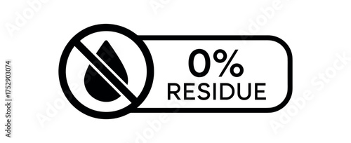 Black silhouette flat icon and outline icon style. two minimal vector icon style. Modern packaging label design. Circular black icon on the left with simple flat pictogram of stain droplet