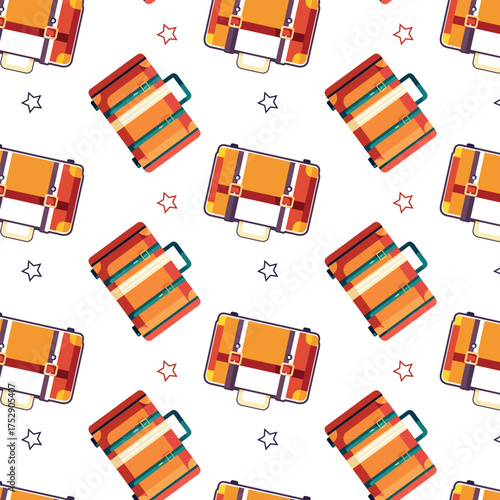 Tourist visage with the image of a suitcase, for many designs