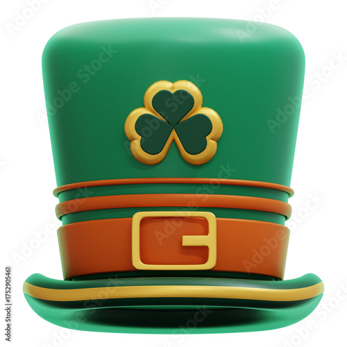 Saint Patrick Hat 3D Illustration
