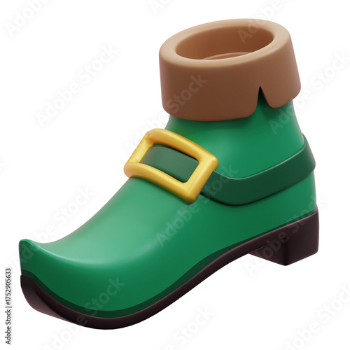 Saint Patrick Shoe 3D Illustration