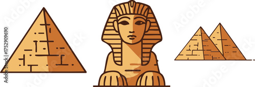 Egyptian Pyramids and Sphinx