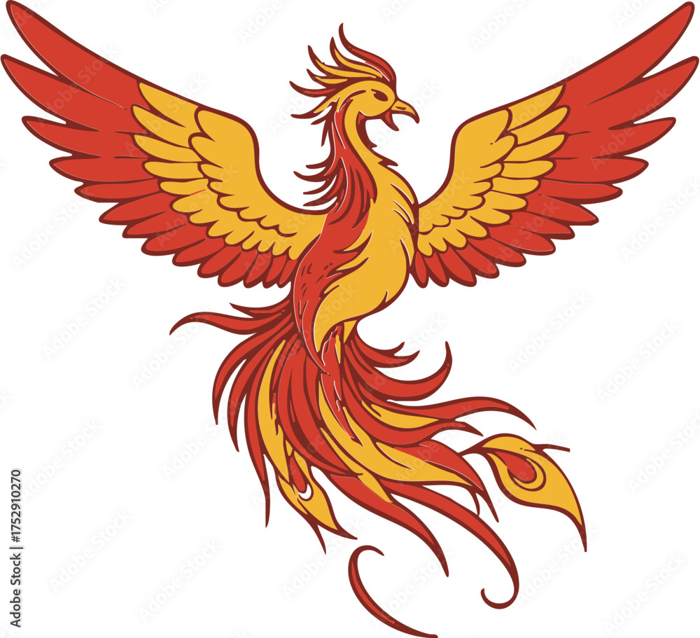 Fototapeta premium Mythical Phoenix Rising