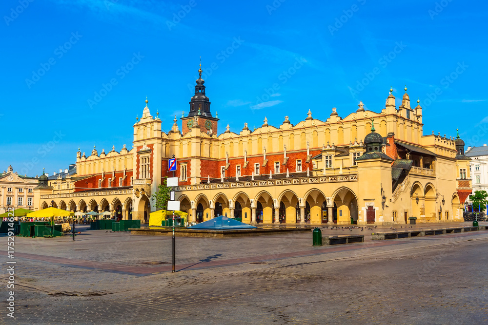 Fototapeta premium Krakow, Poland main market square, Cloth Hall