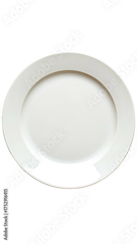 Simple white ceramic plate, plain and empty