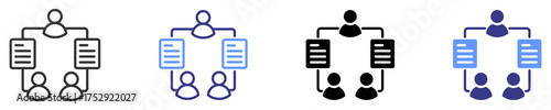 delegation icon set multiple style