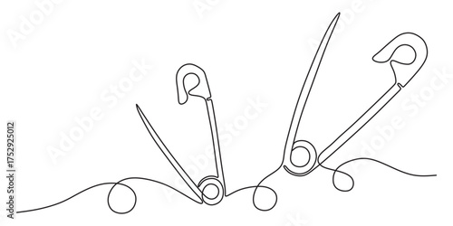 continuous line of pins