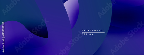 Abstract fluid shapes, vibrant blue hues, gradient design. Modern background with text elements, smooth transitions.
