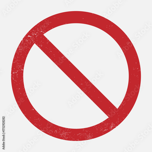 Ban Sign vector illustration, Prohibited circle sign, Ban icon isolated, Prohibition red icon, Red circle with cross line symbol. Caution frame symbol. Forbidden stop sign, Red cross symbol isolated.