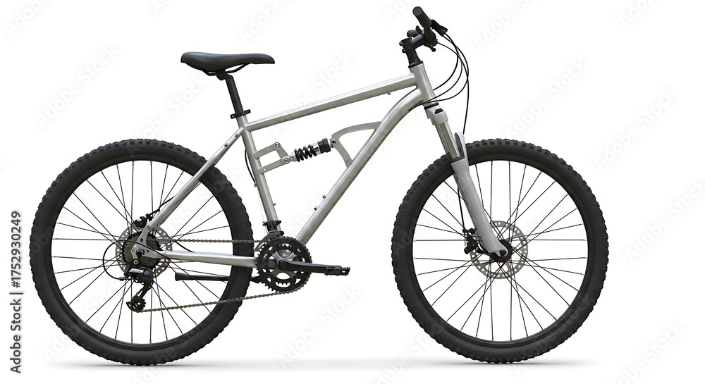 Fototapeta premium Mountain Bike with Suspension Ready for a Ride