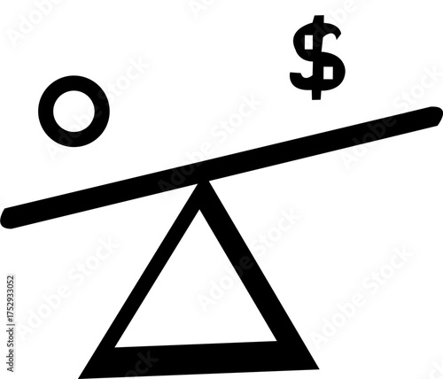 leverage, balance, power, icon, outline, vector, web, design, isolated, background, advantage, influence, strength, management, control, business, finance, weight, gain, strategy, mechanism, success, 