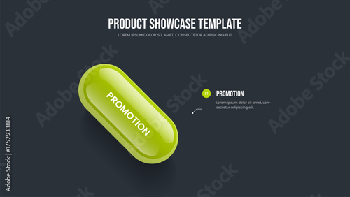 Enterprise Visualization Frame Design Vector Illustration. Company Report 1 Option Diagram Slideshow Layout. Service Innovation One Step Infographic Presentation Template.