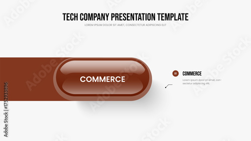 Digital Briefing One Element Infographic Presentation Template. Advertising Showcase Slideshow Layout Vector Illustration. Professional Launch 1 Option Diagram Slide Design.