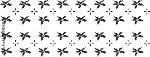 Lush Cannabis Plant Silhouette with Detailed Leaves for Botanical Decor