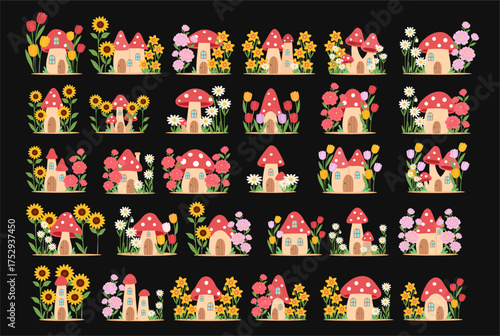 Cartoon Fairy Tale Cute Mushroom House