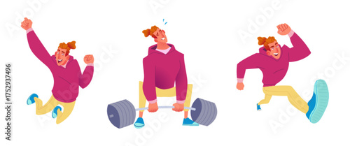 Energetic man embraces health and strength