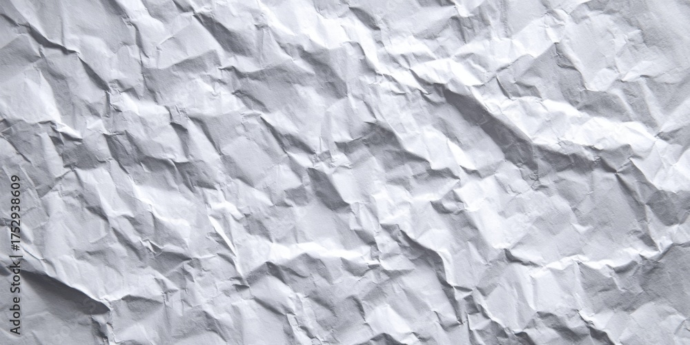Fototapeta premium Textured White Crumpled Paper Background for Modern Design and Creative Projects